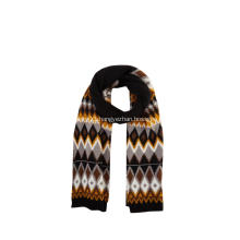 Women's Knitted Jacquard Argyle Winter Scarf